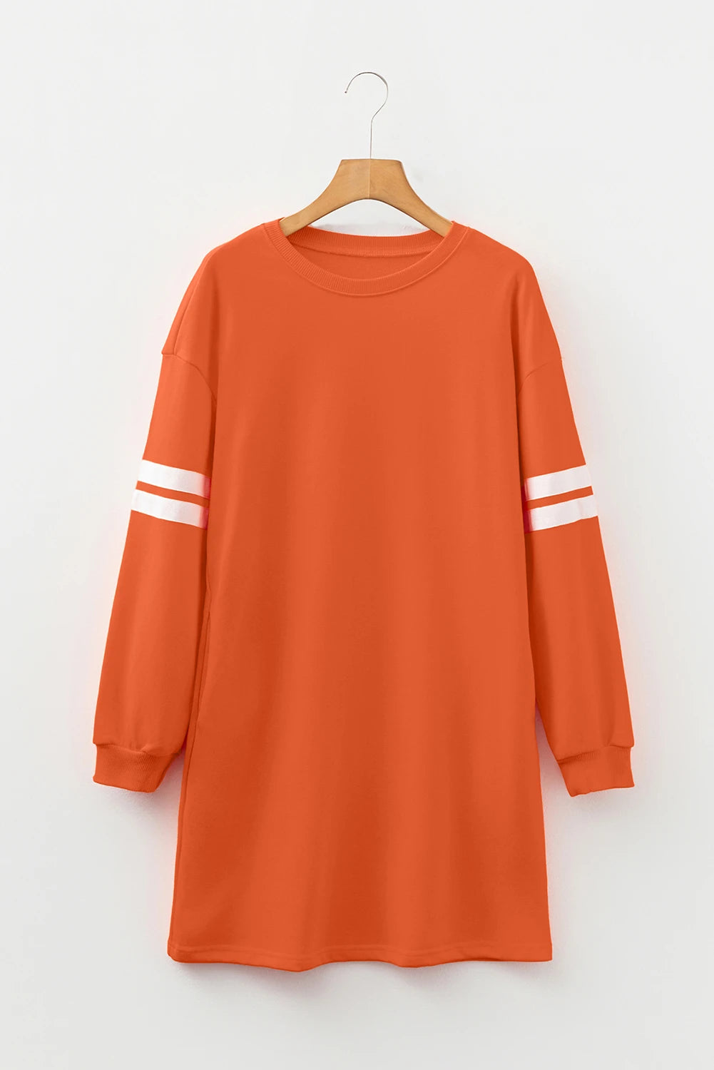 Varsity Game Day Orange Sweatshirt Short Dress