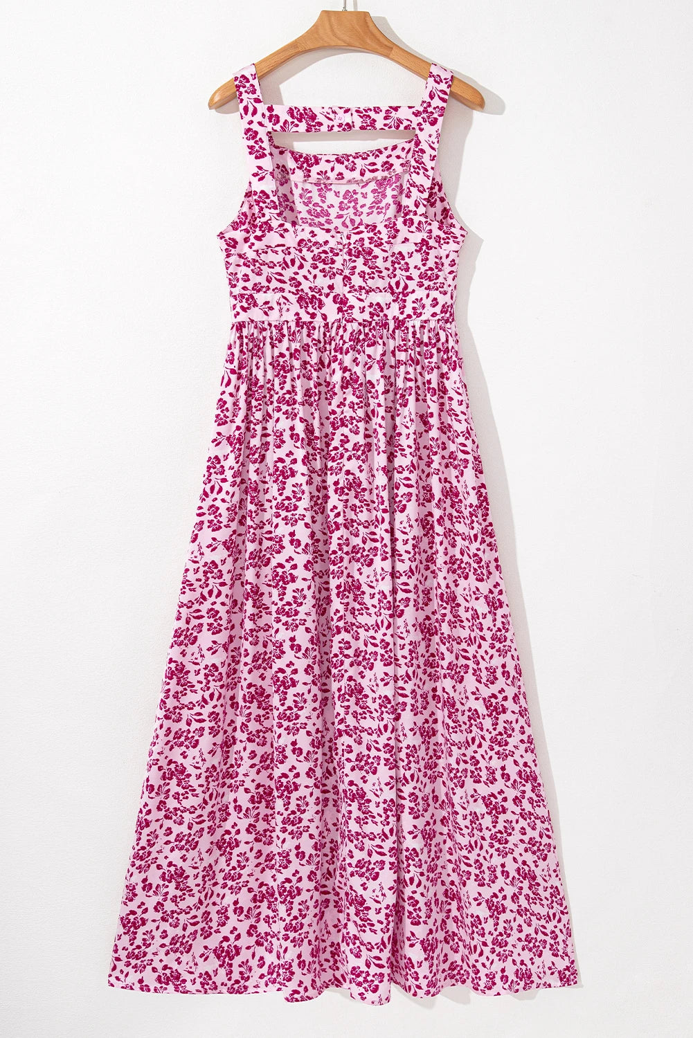Everlee Floral Cutout Back Maxi Dress