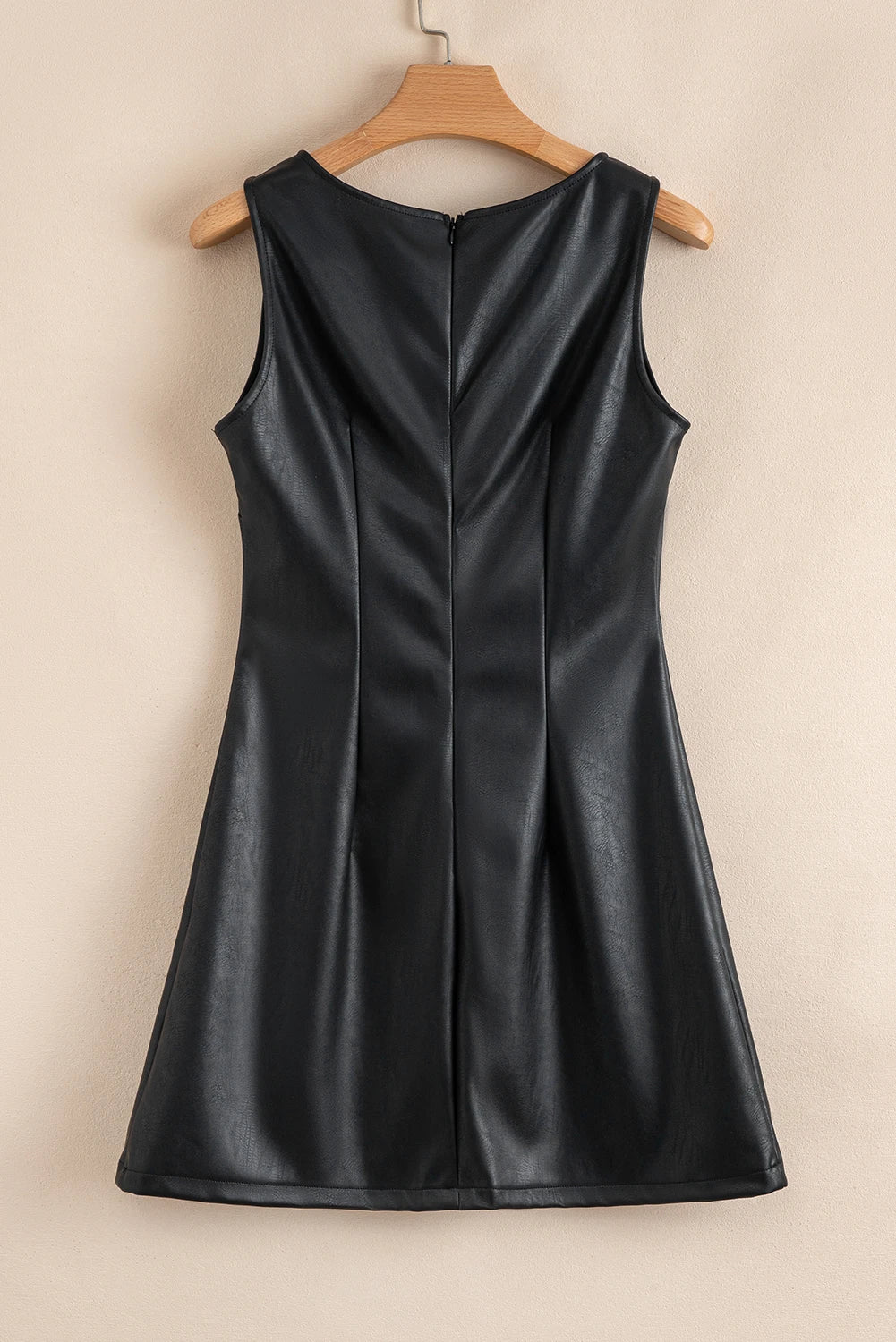 Beverly PU Leather Sleeveless Short Dress