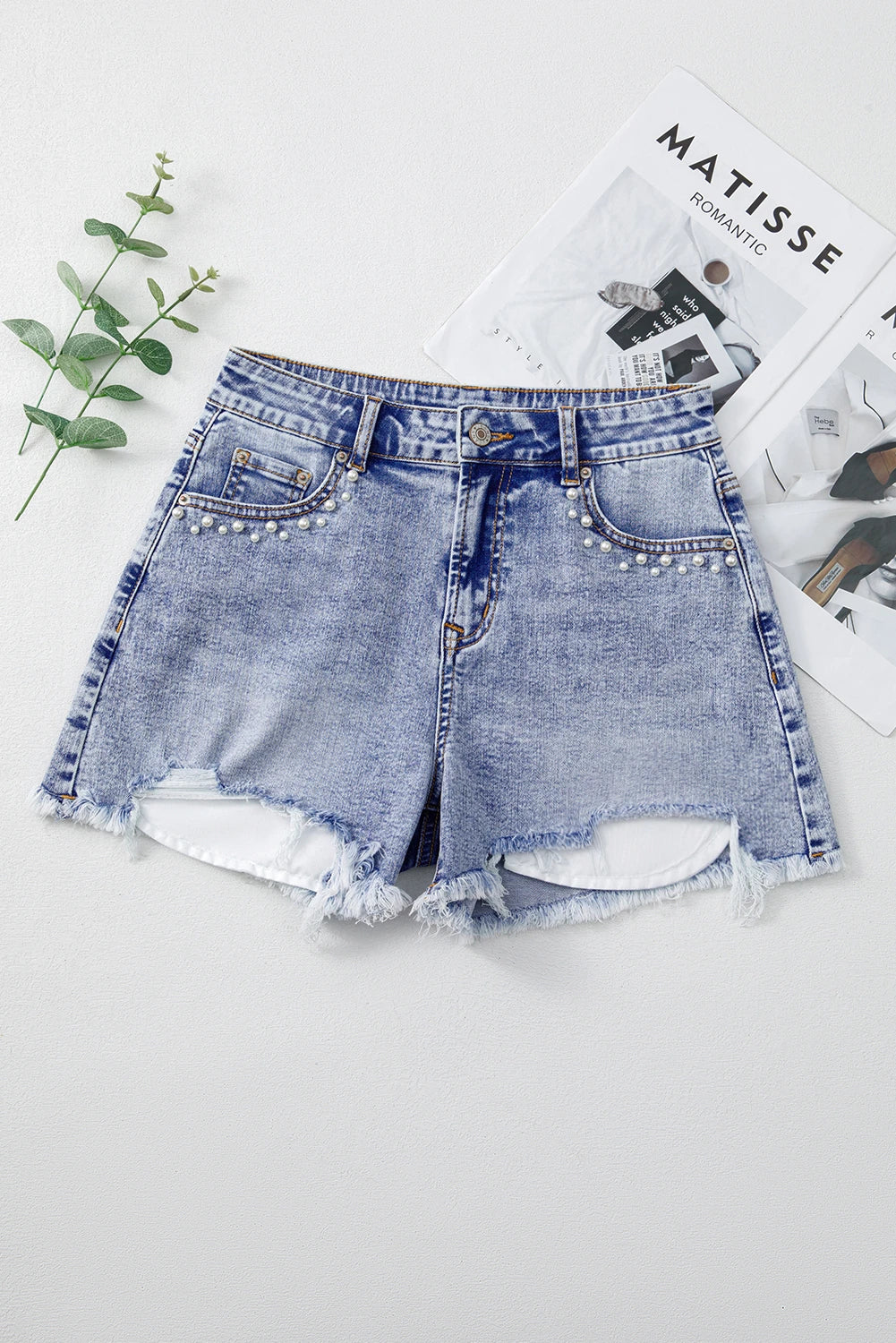 Jacaranda Pearl Denim Shorts