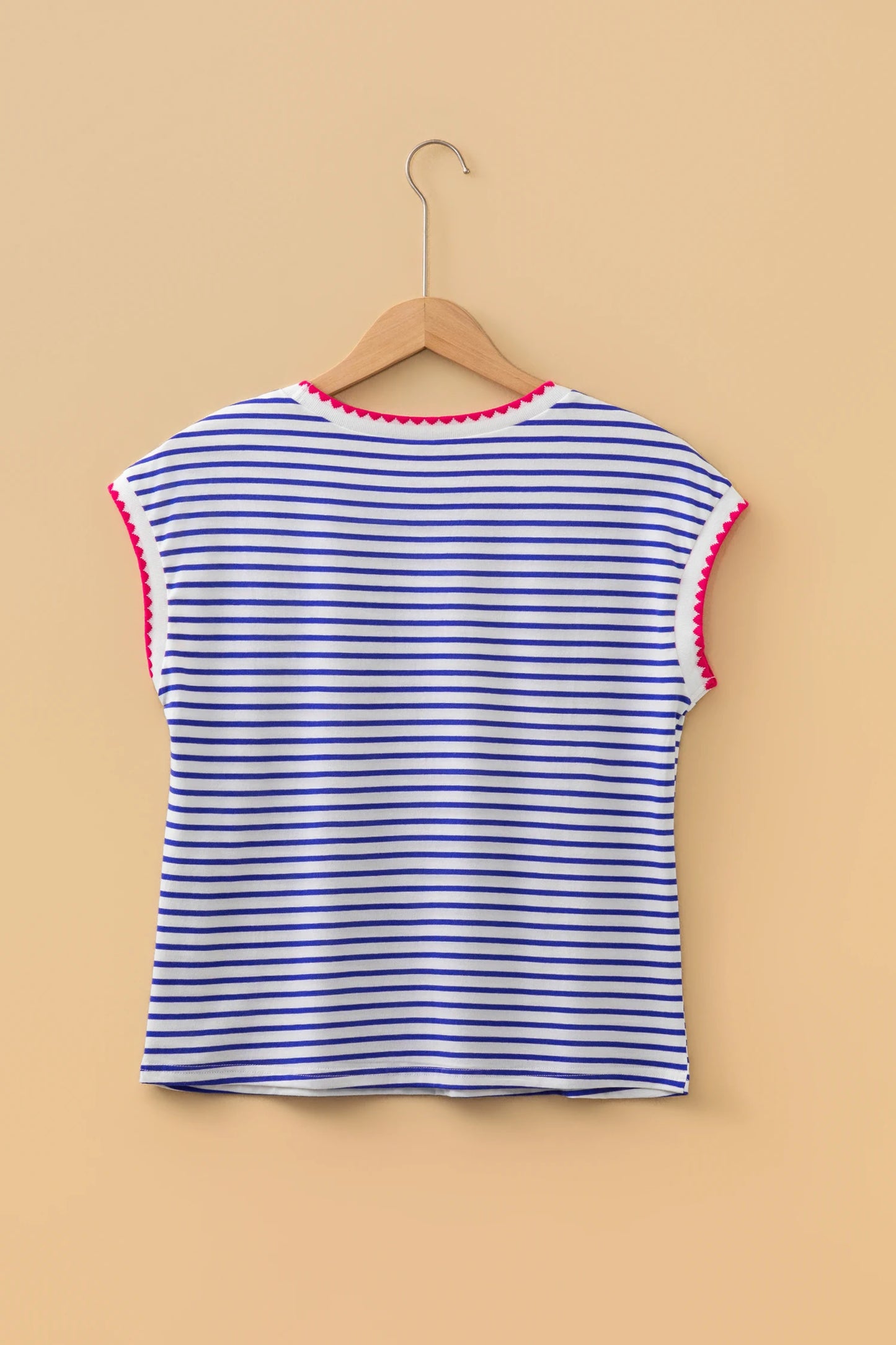 Coastal Breeze Stripe Round Neck Top