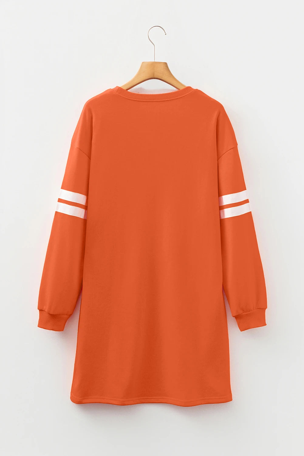 Varsity Game Day Orange Sweatshirt Short Dress
