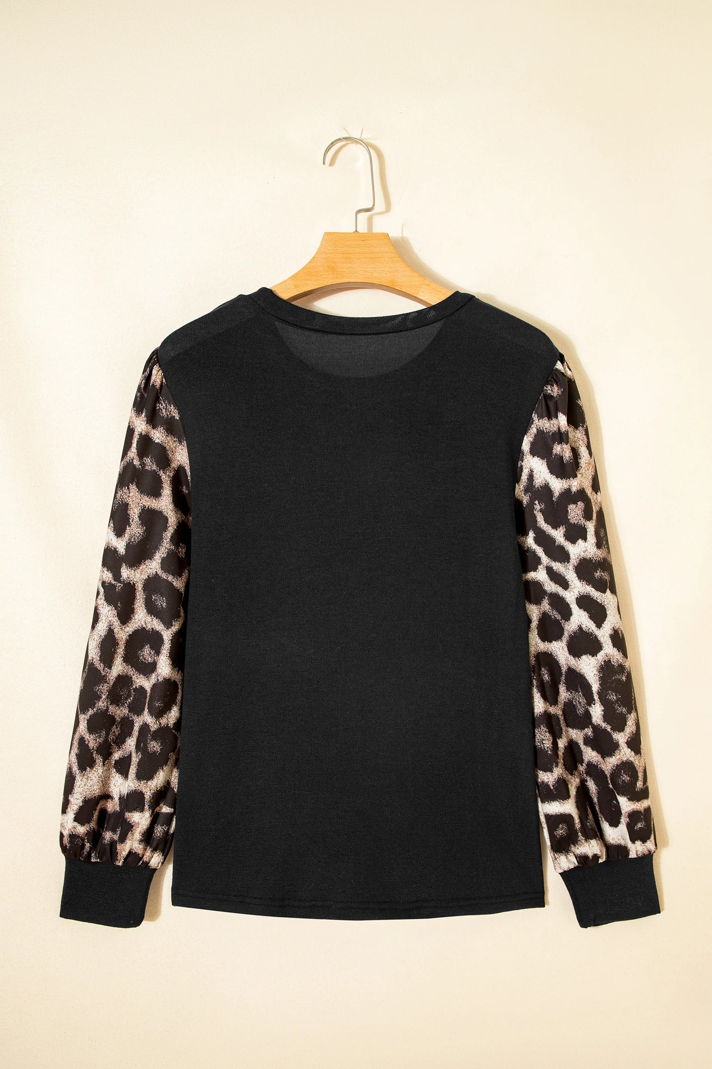 Wild Grace Leopard Puff Sleeve Long Sleeve Top