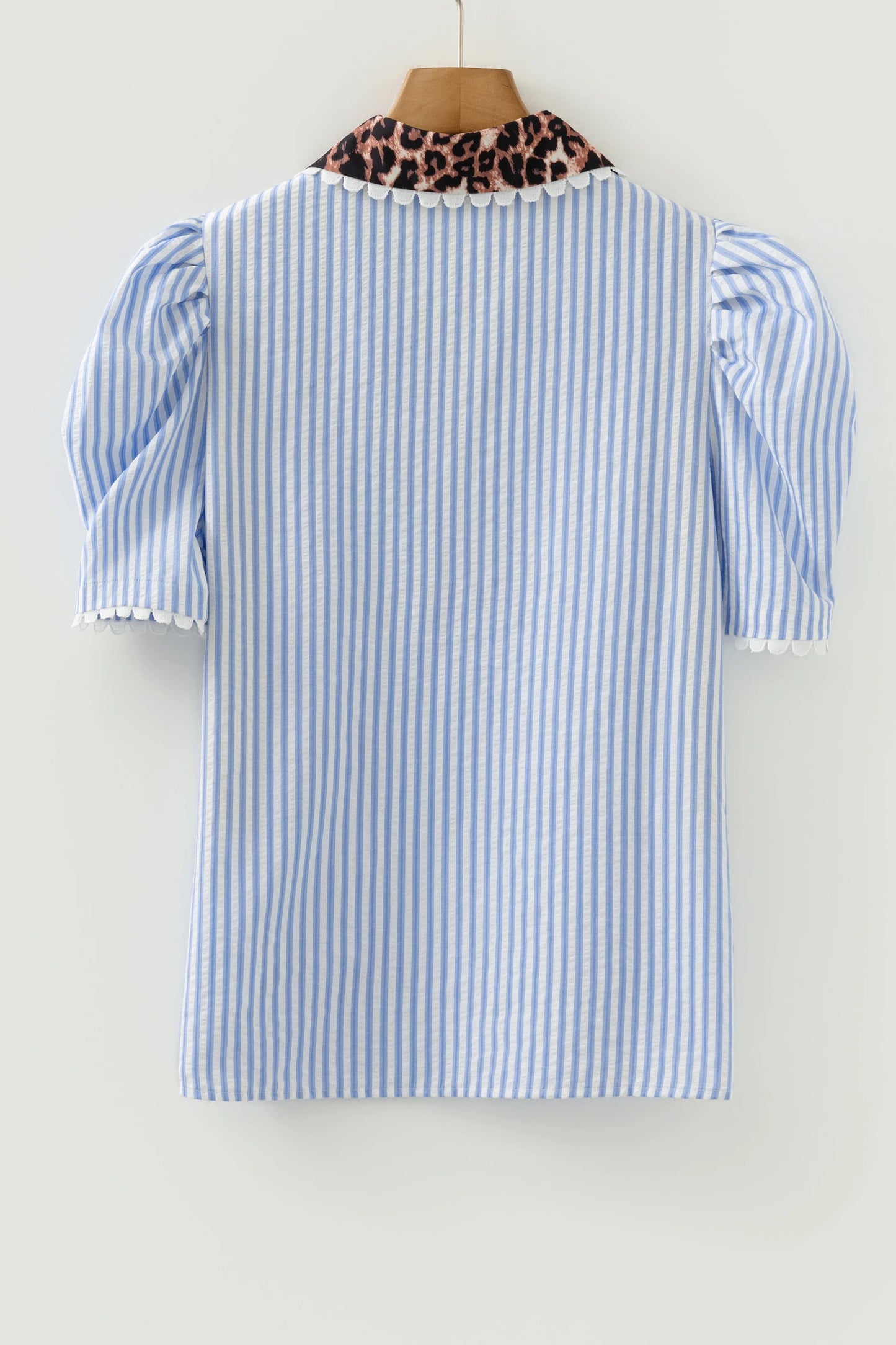 Blue Horizon Short Puff Sleeve Blouse