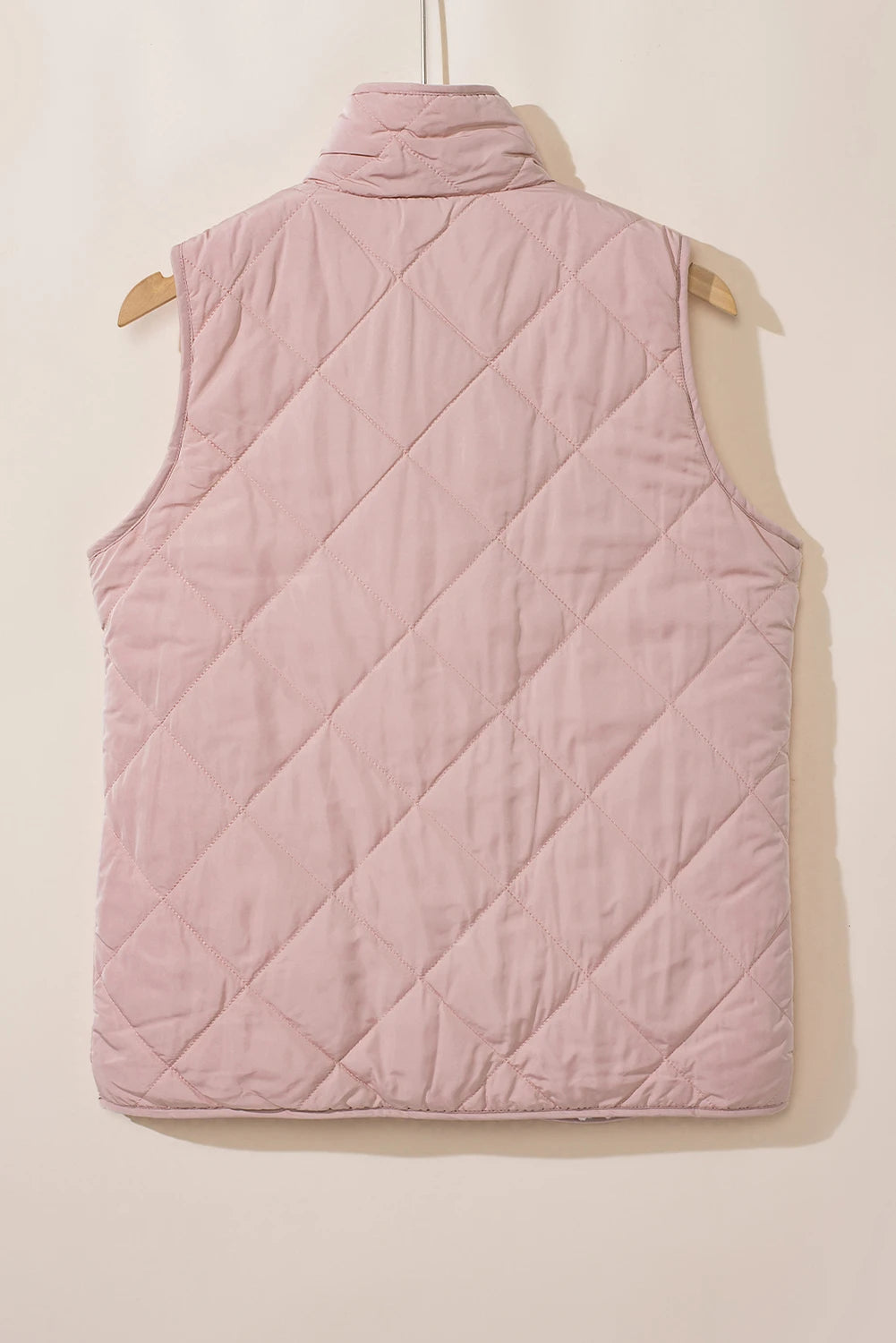 Snow Kiss Lined Quilted Pink Vest