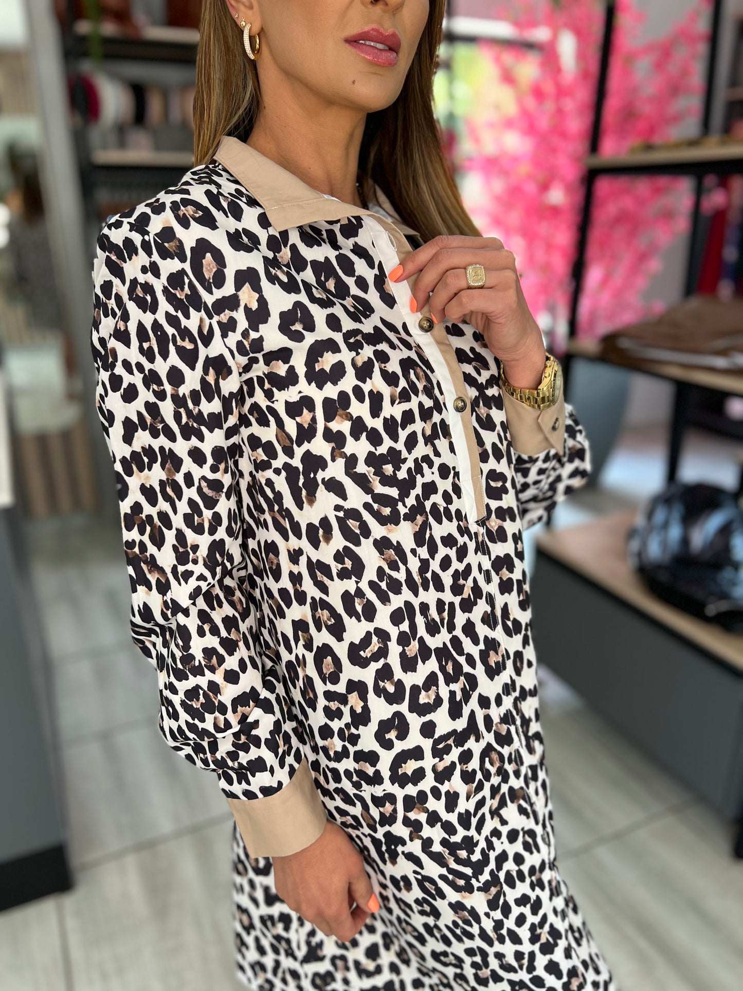 Twilight Leopard Print Short Dress