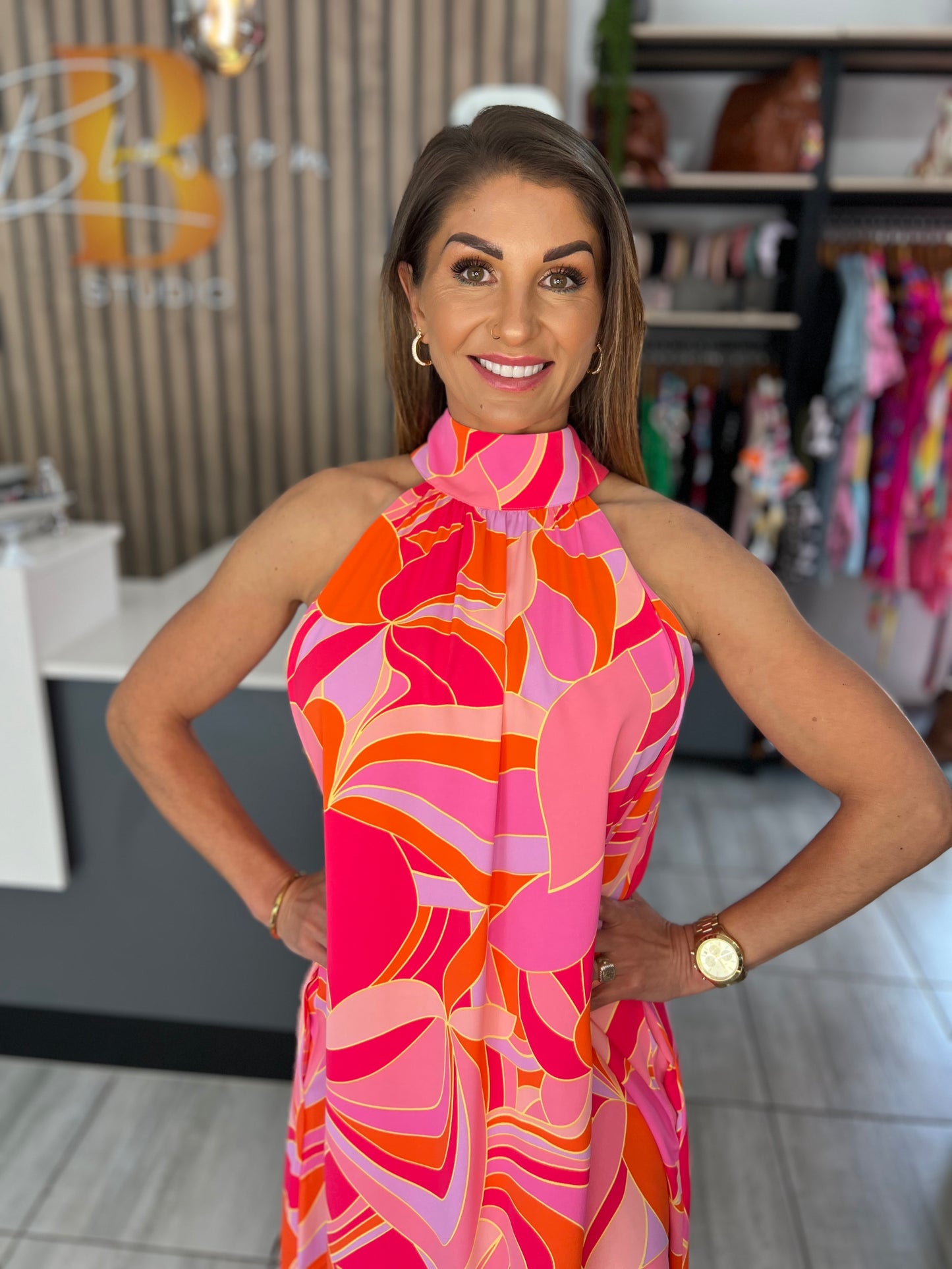 Destiny High Neck Maxi Dress