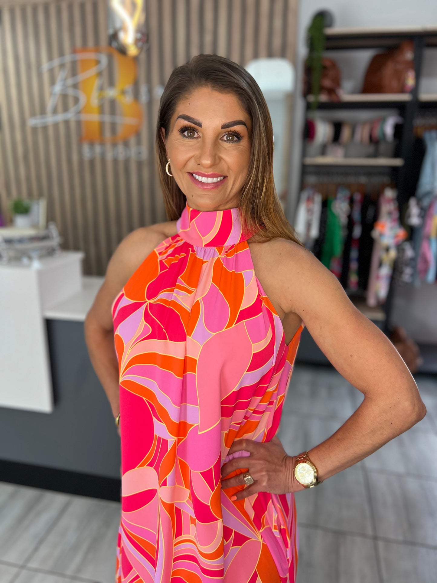 Destiny High Neck Maxi Dress