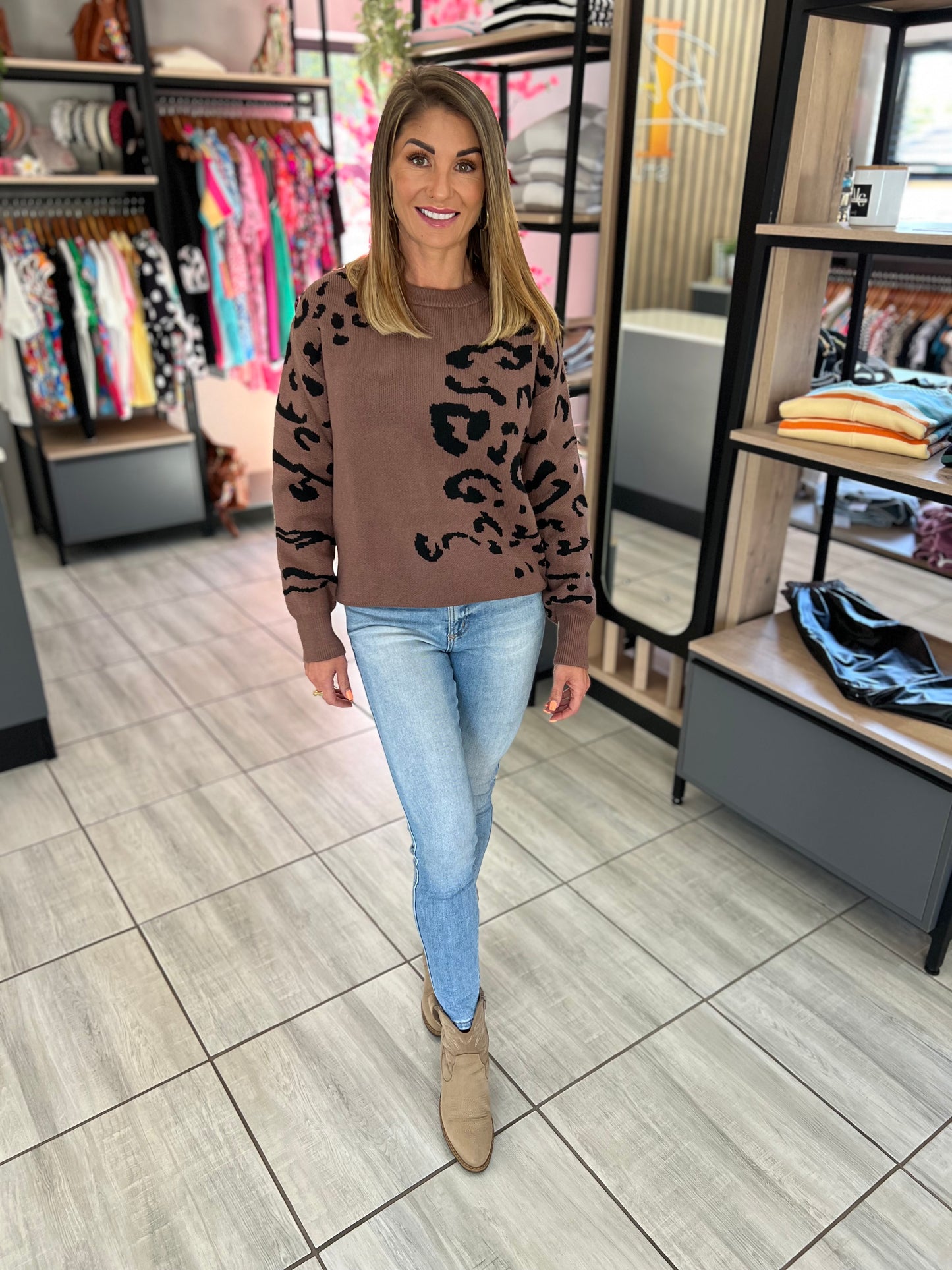 Leopard Latte Sweater