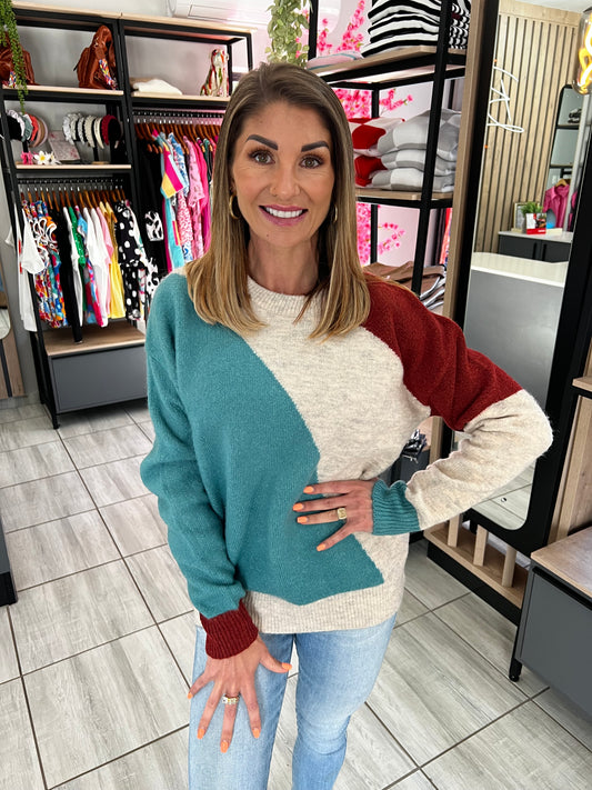Sarabi Ribbed Trim Sweater