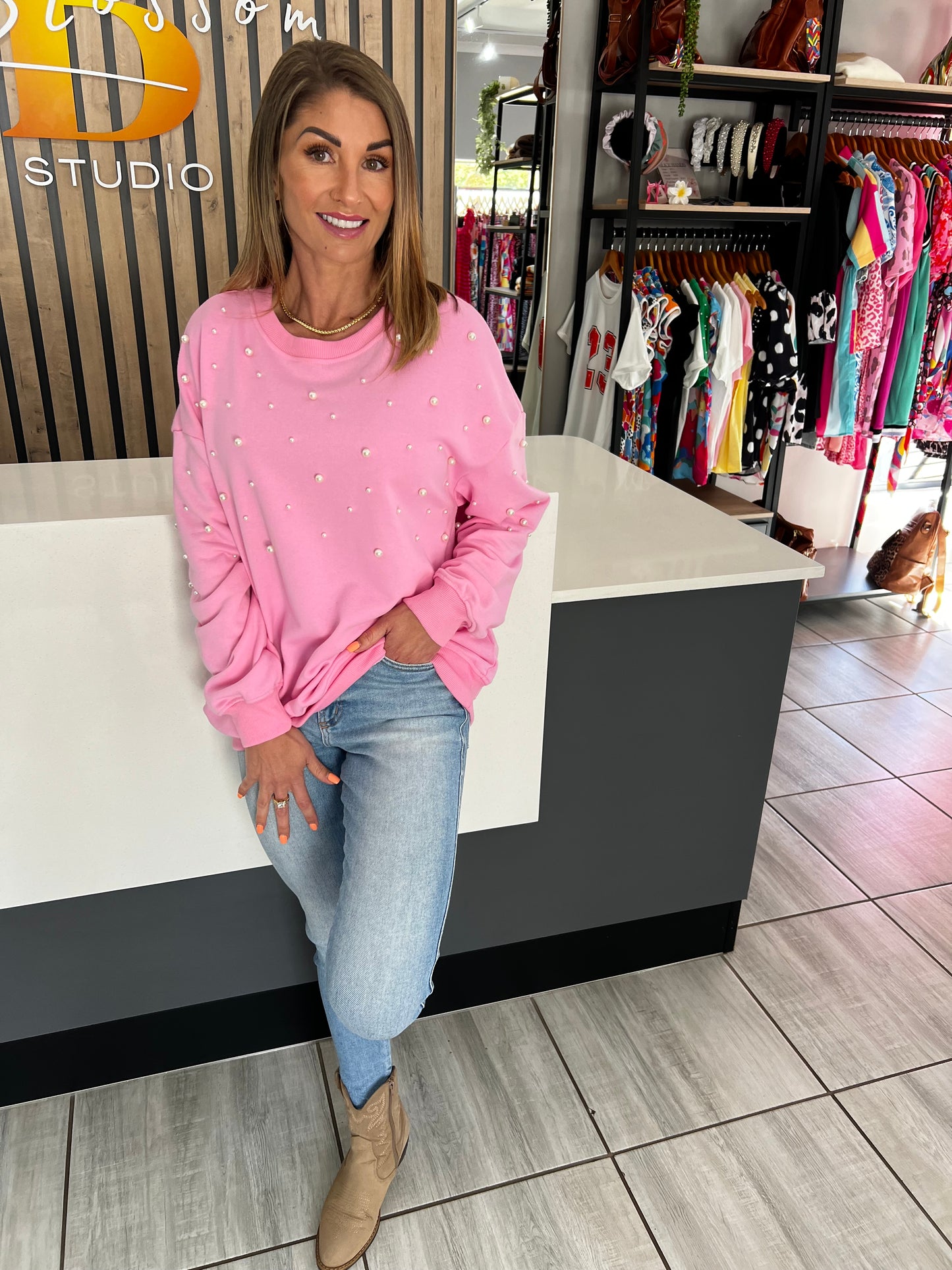 Frost Pink Pearl Sweatshirt