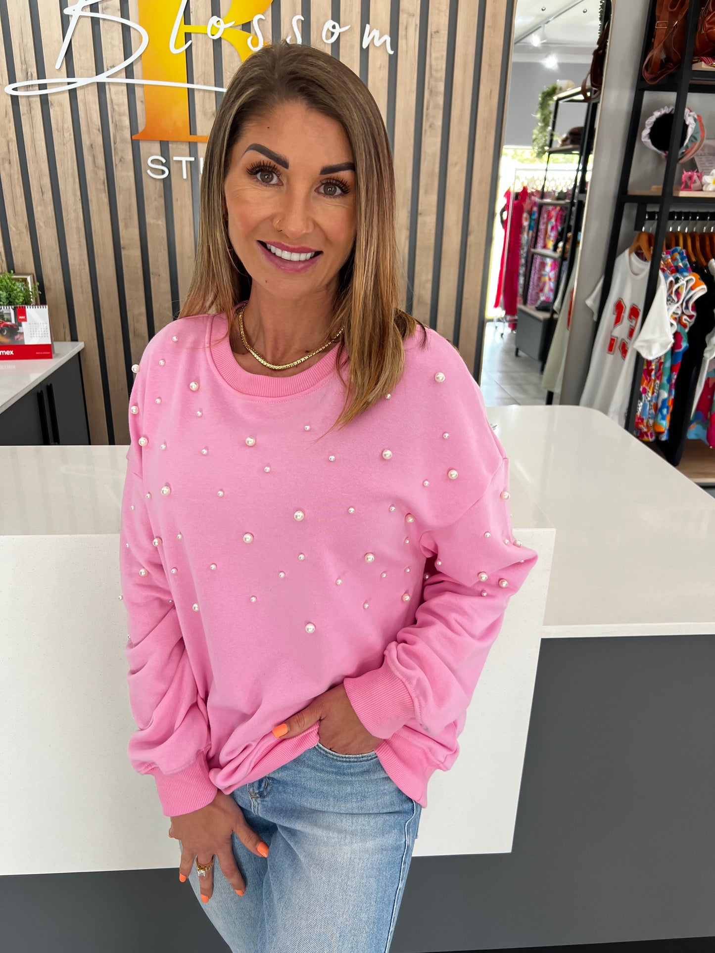 Frost Pink Pearl Sweatshirt