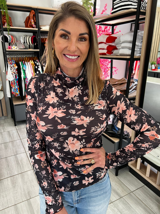 Jianna Flower Long Sleeve Top