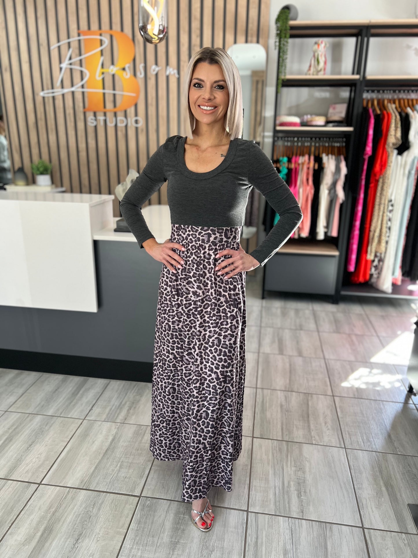 Topaz Long Sleeve Maxi Dress