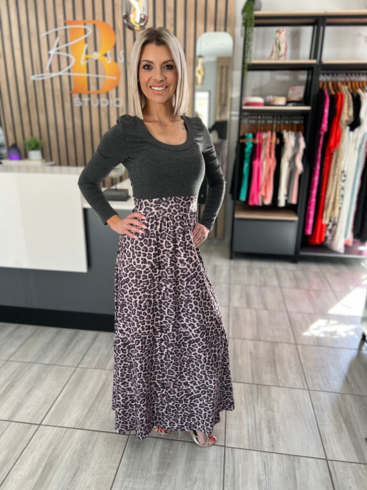 Topaz Long Sleeve Maxi Dress