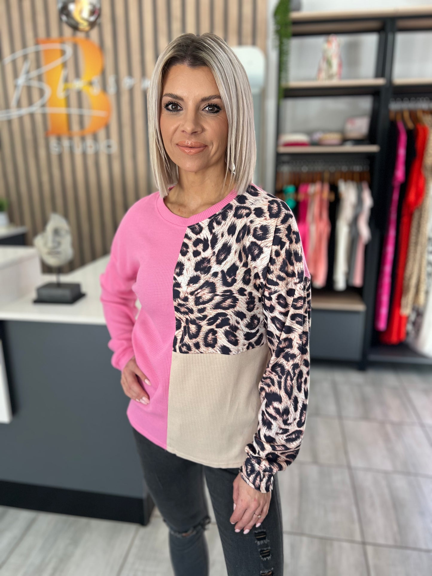 Geraldine Waffle Knitted Top