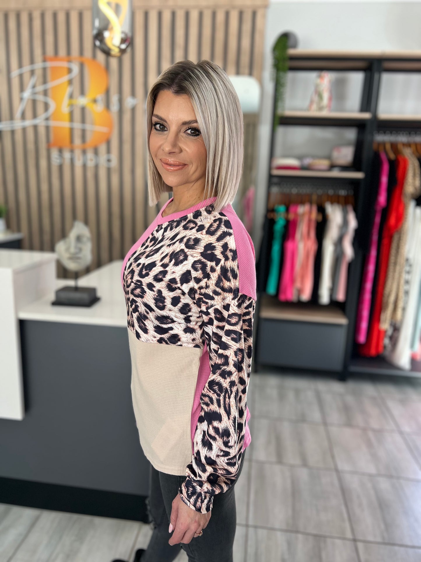 Geraldine Waffle Knitted Top