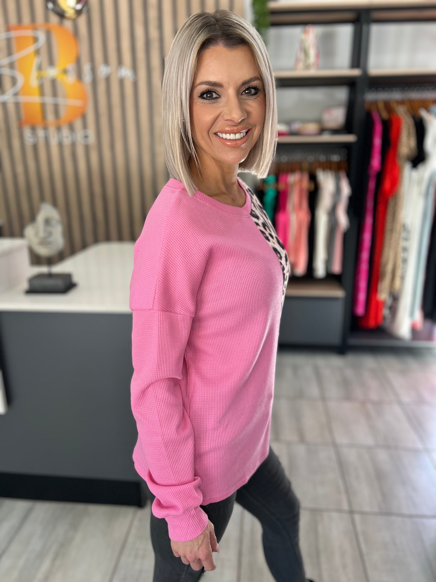 Geraldine Waffle Knitted Top