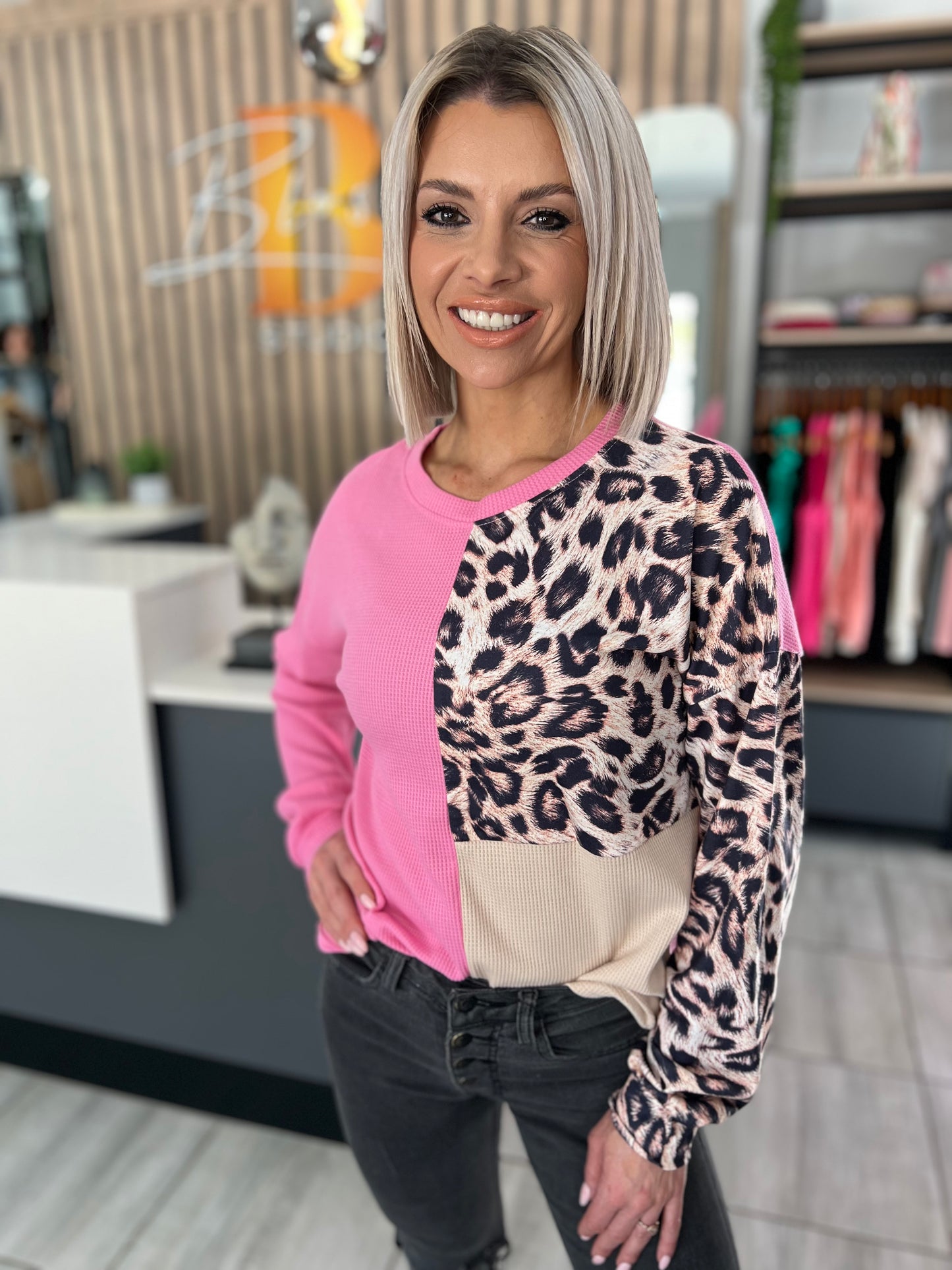 Geraldine Waffle Knitted Top