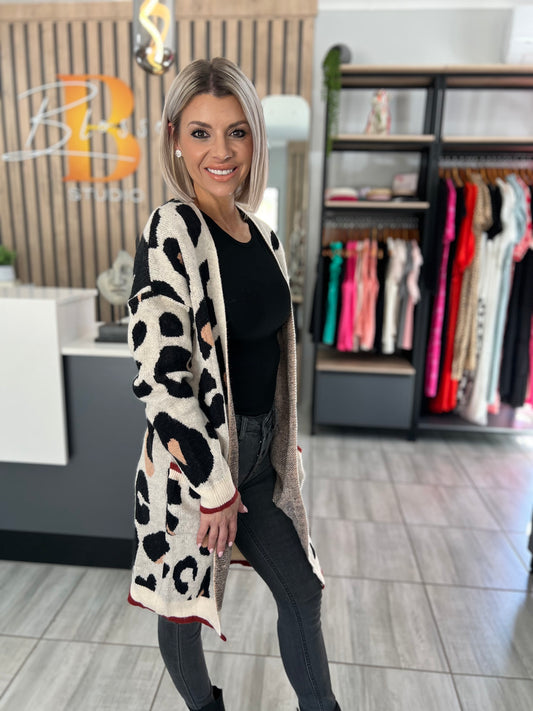 Nala Leopard Print Cardigan