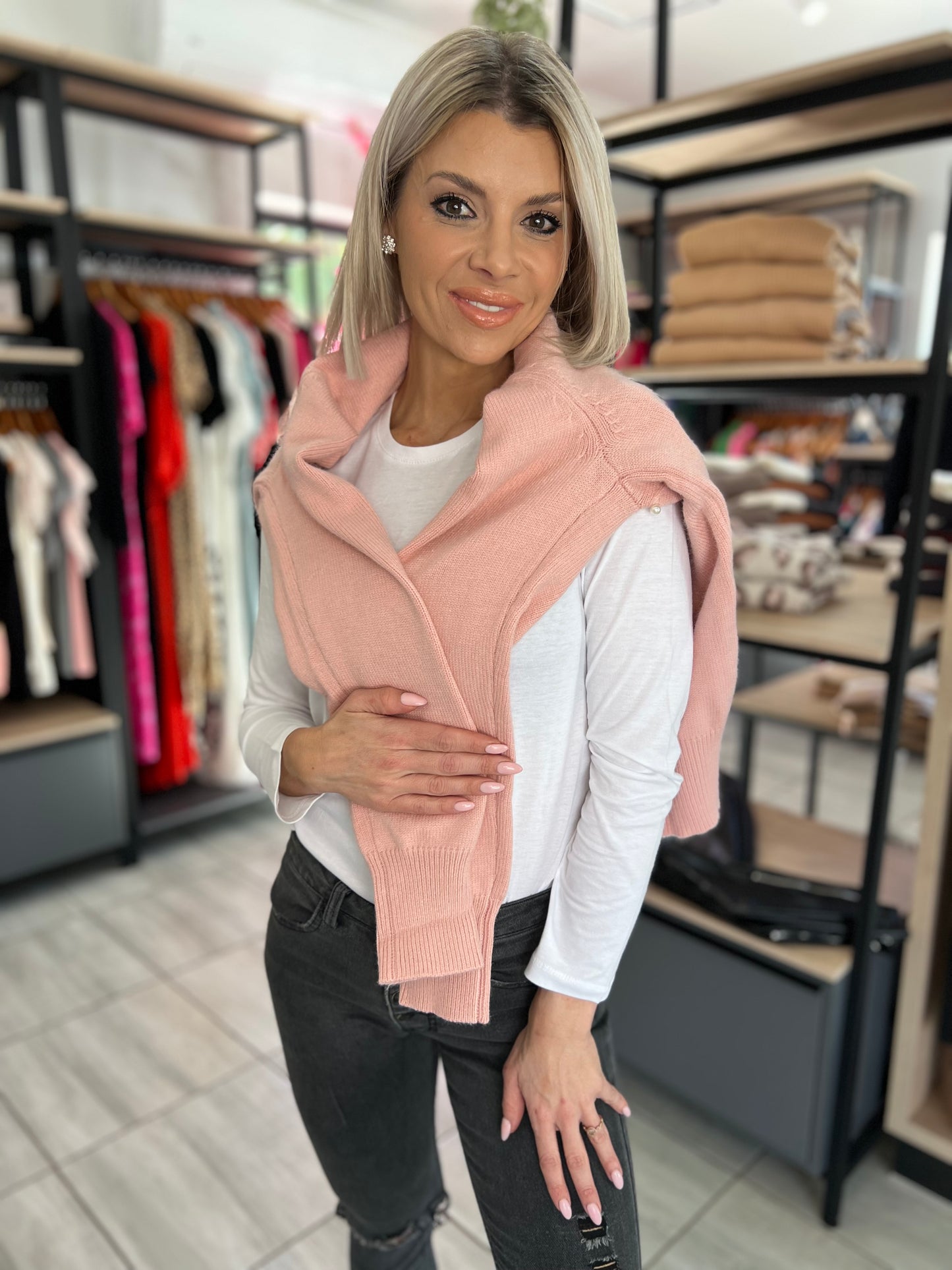 Elsa Pearl Beaded Cardigan