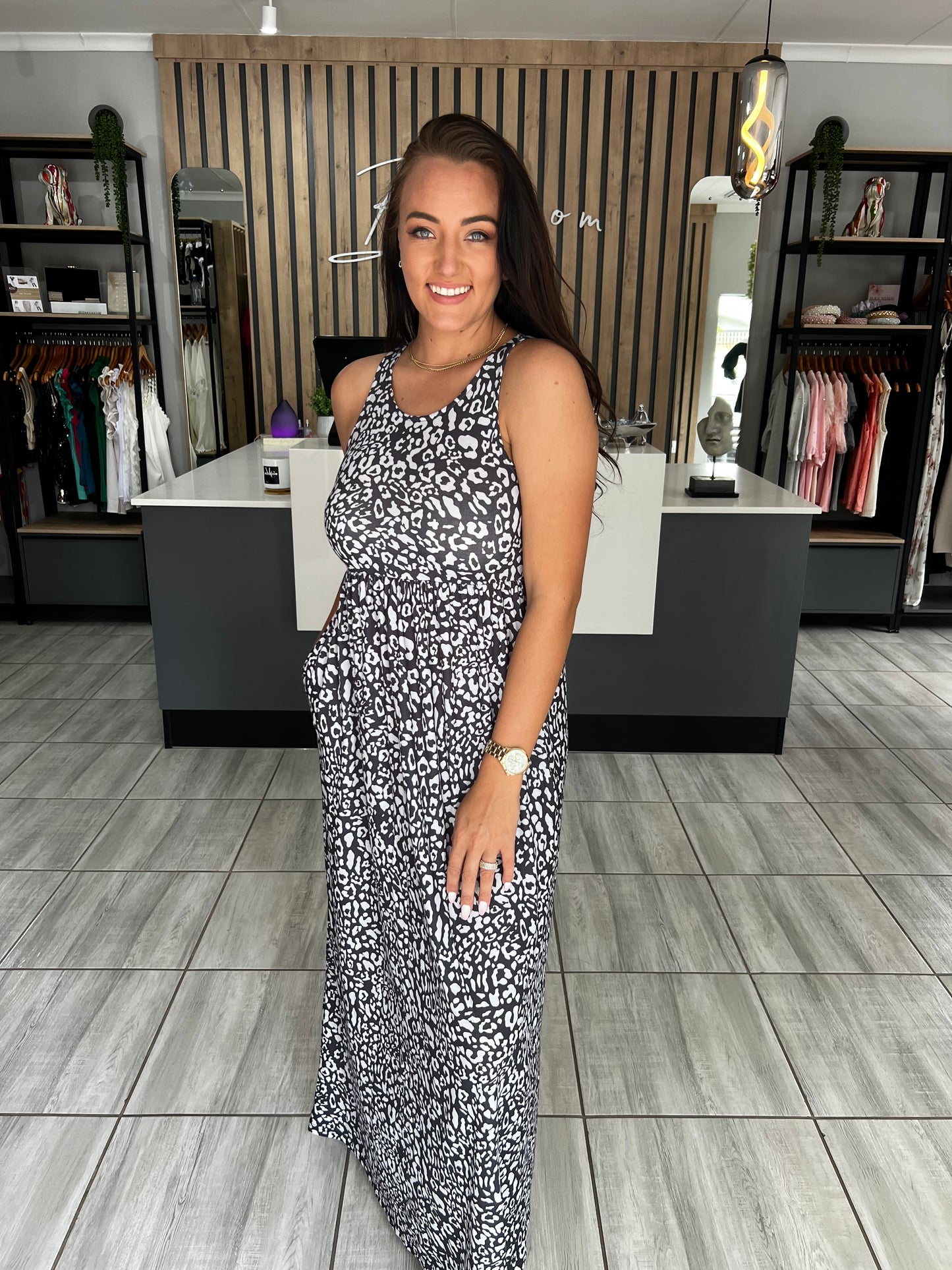 Oasis Black Long Dress