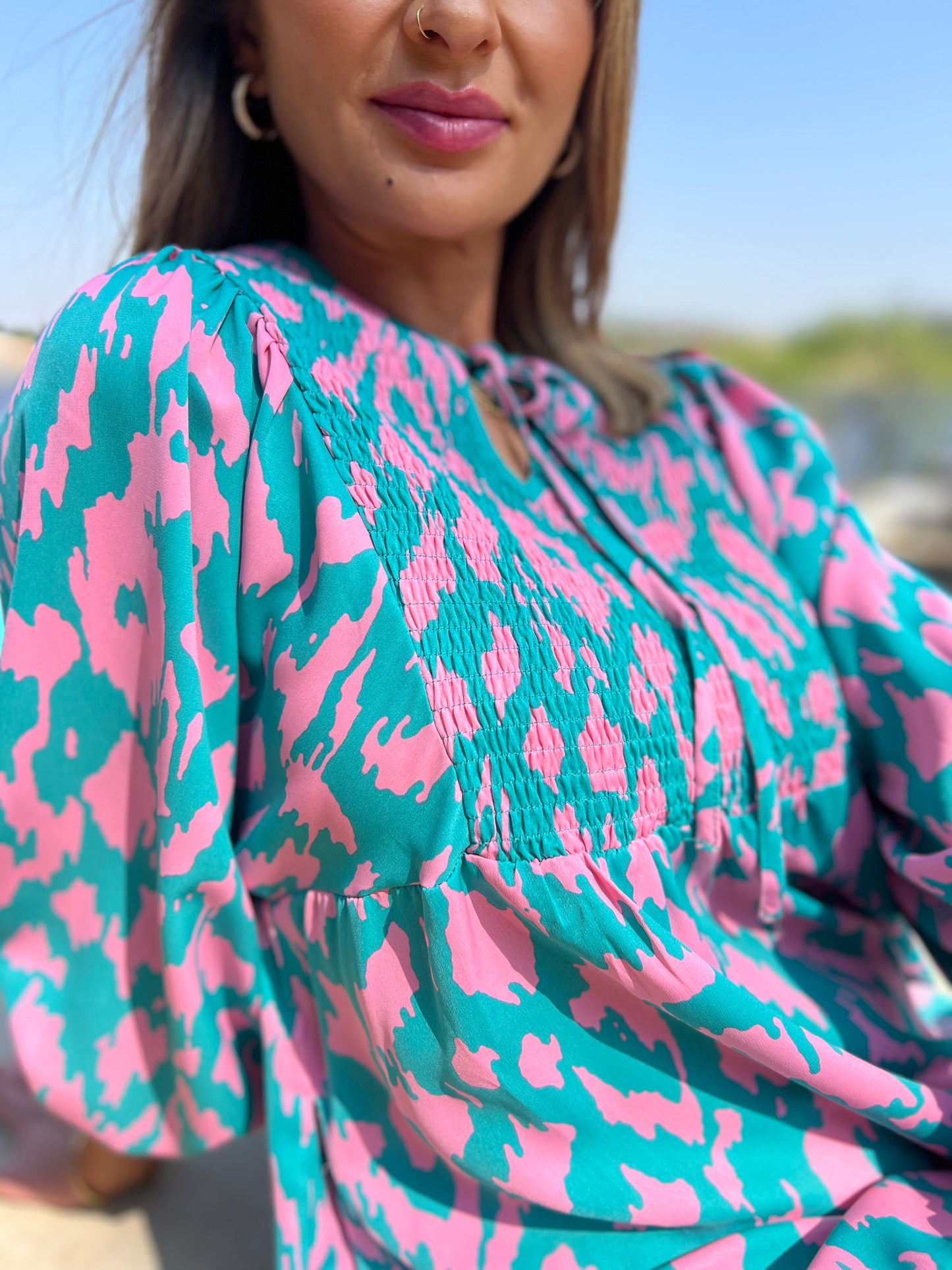 Sophia Abstract Long Dress