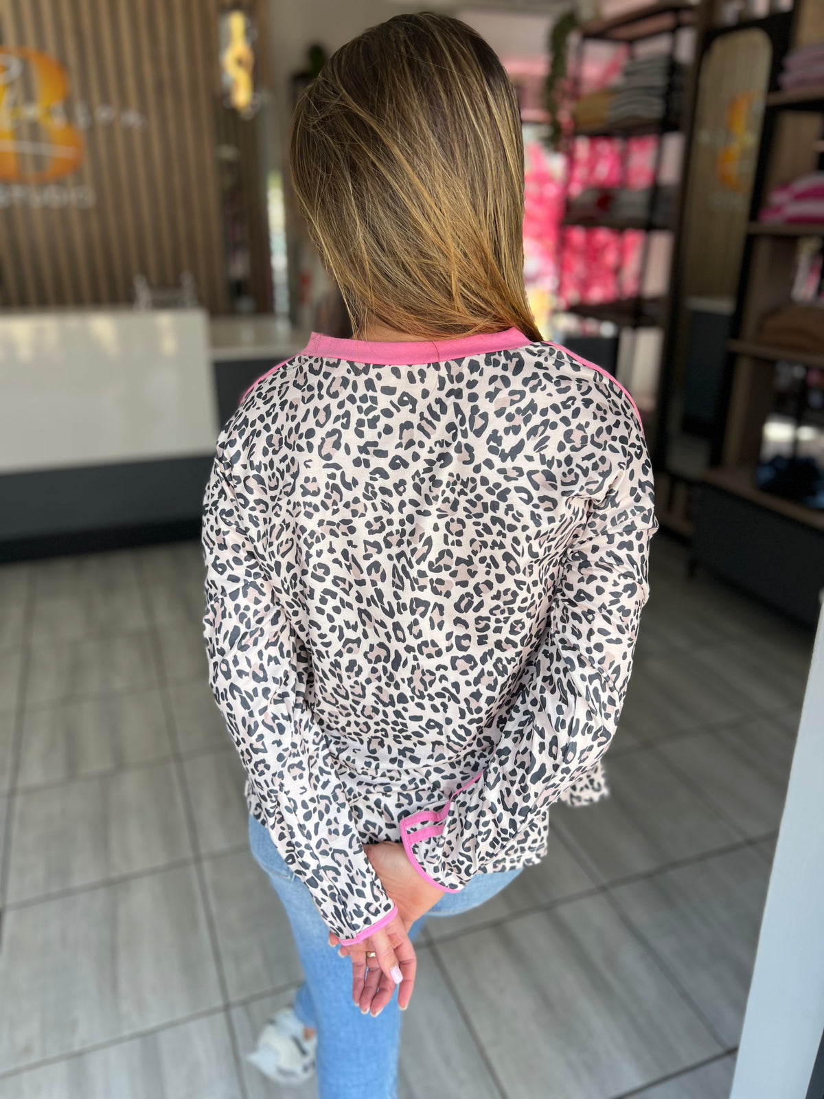 Wild Heart Leopard Print Long Sleeve Top