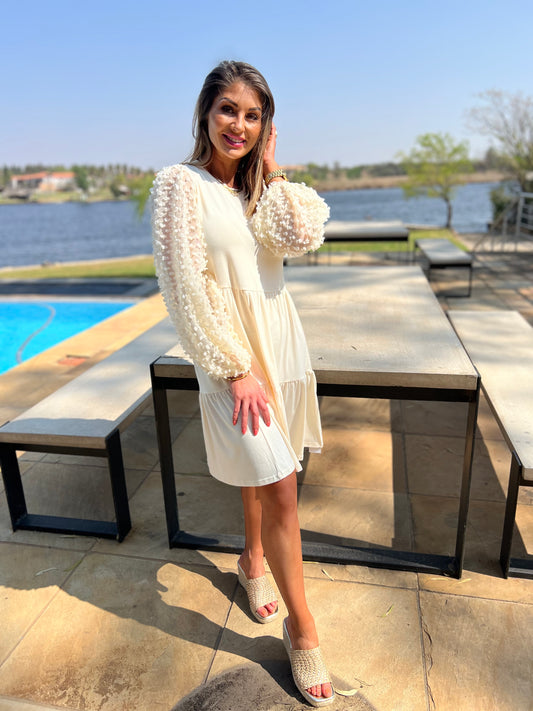Kasha Beige Short Dress