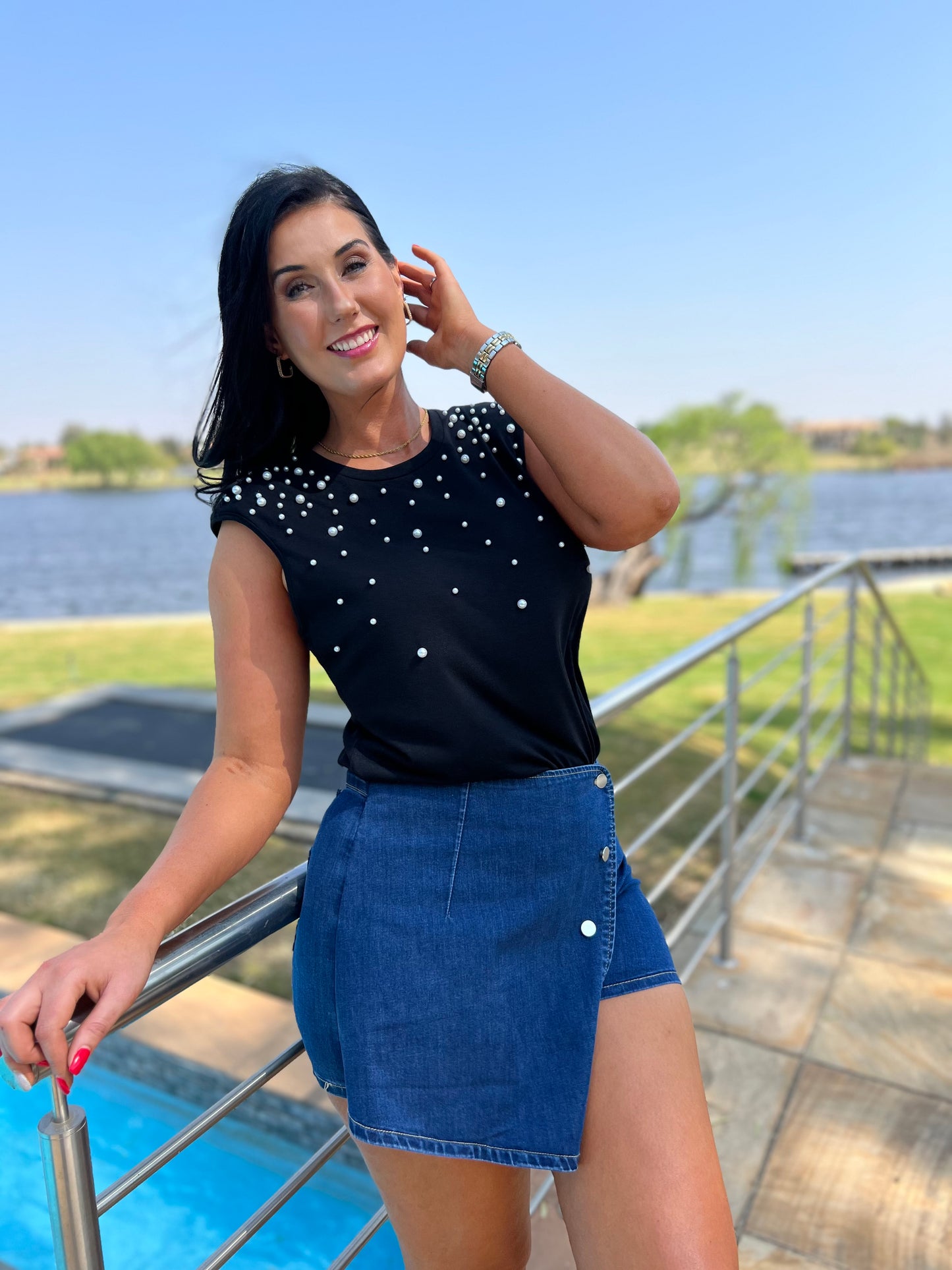 Black Pearls Tank Top