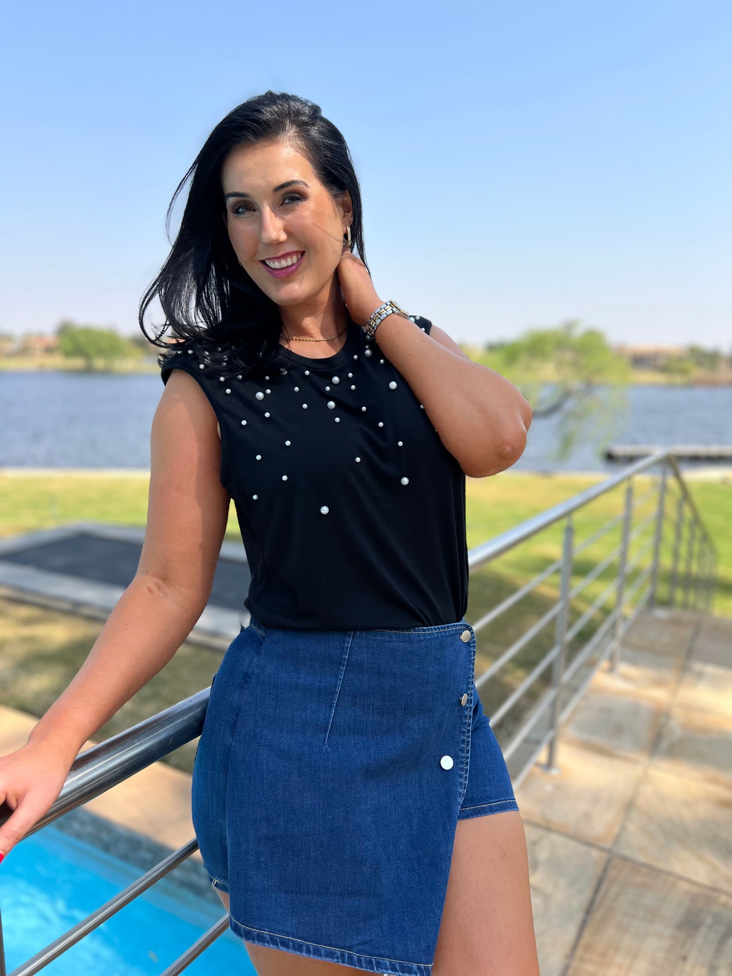 Black Pearls Tank Top