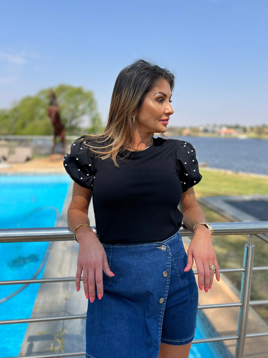 Phoebe Pearl Sleeve Top