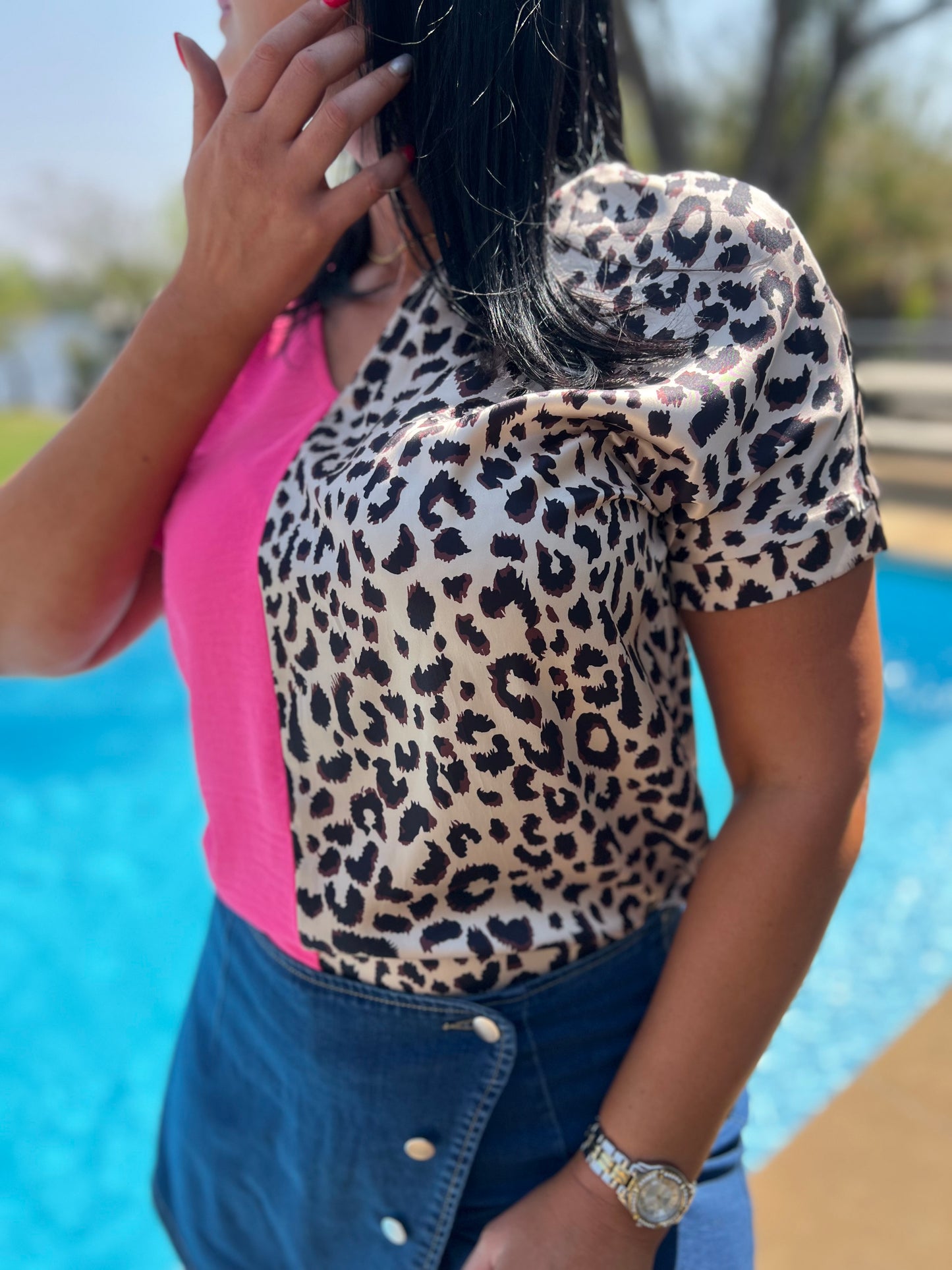 Ruby Leopard Print Blouse