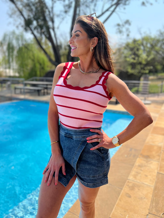 Gwynne Wrapped Denim Shorts