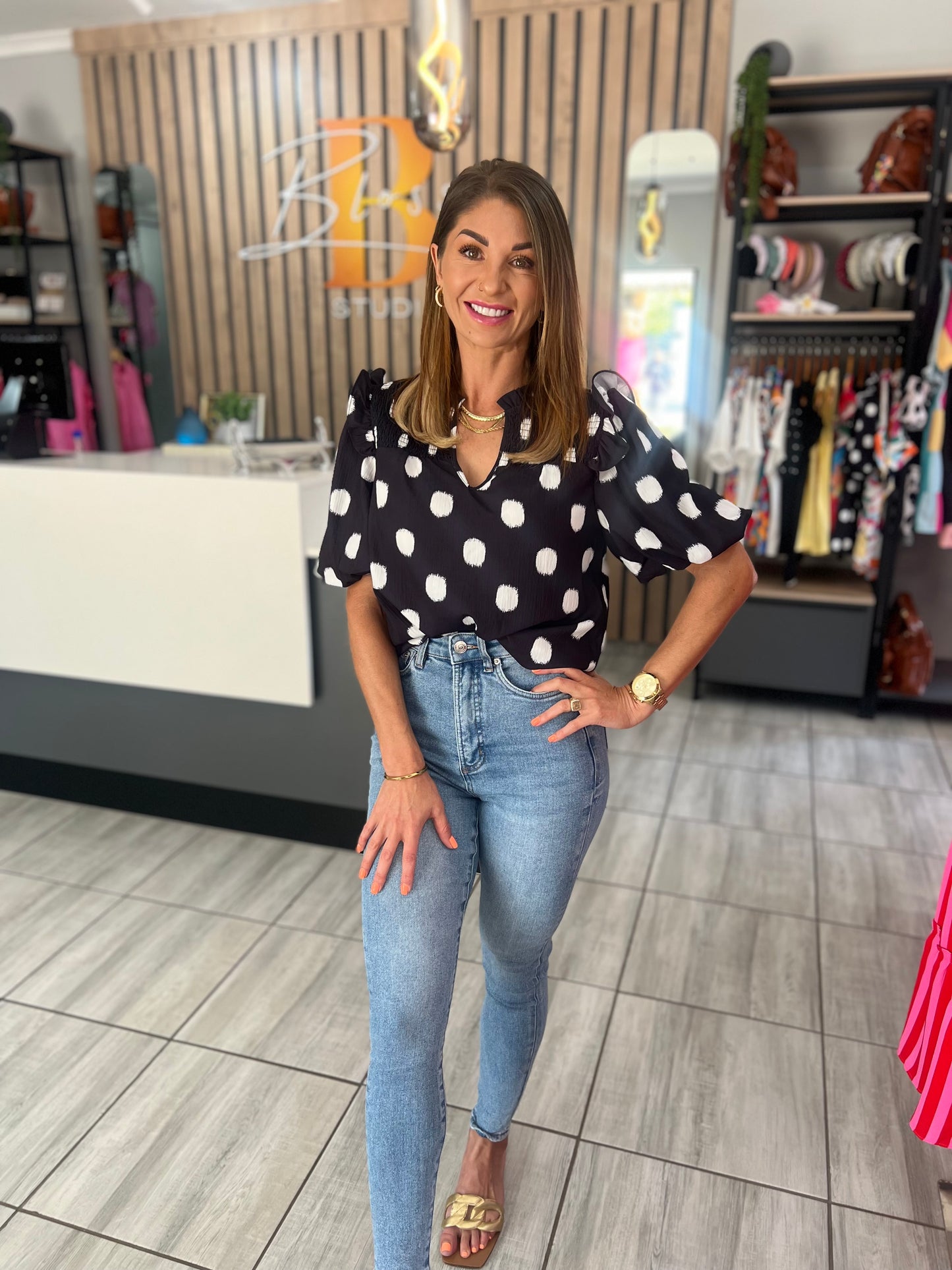 Penguin Polka Dot Blouse