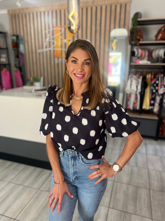 Penguin Polka Dot Blouse