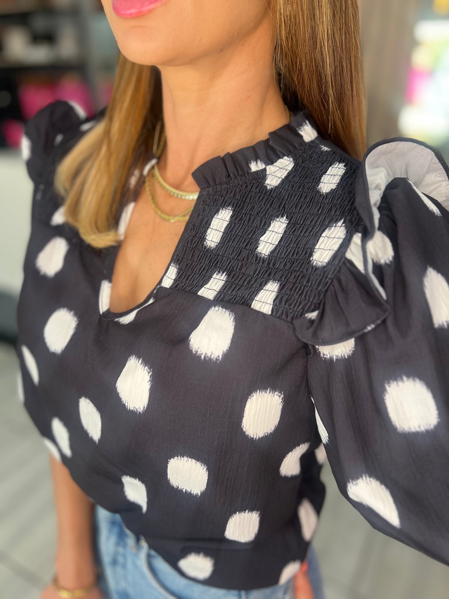 Penguin Polka Dot Blouse
