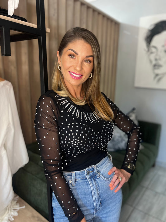 Ariana Rhinestone Bodysuit