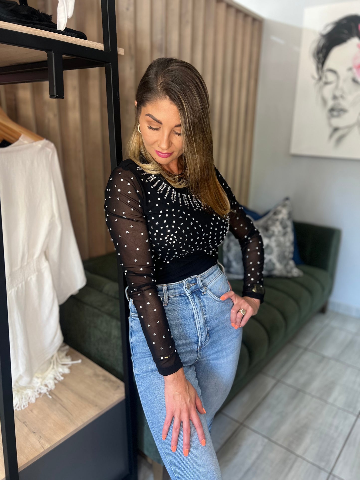 Ariana Rhinestone Bodysuit