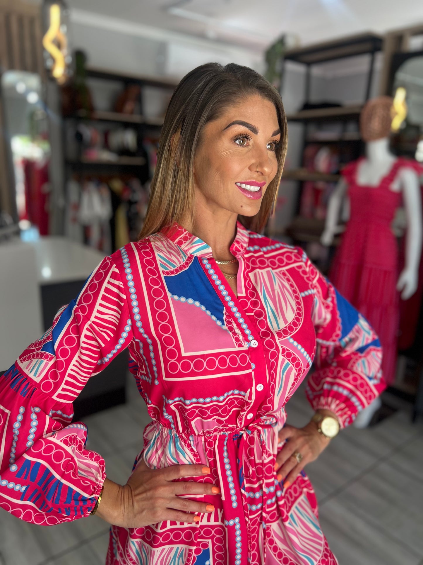 Arabelle Abstract Short Dress