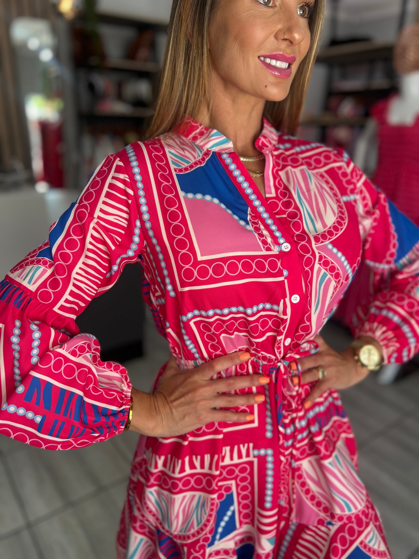 Arabelle Abstract Short Dress