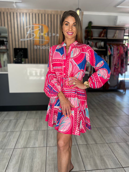 Arabelle Abstract Short Dress