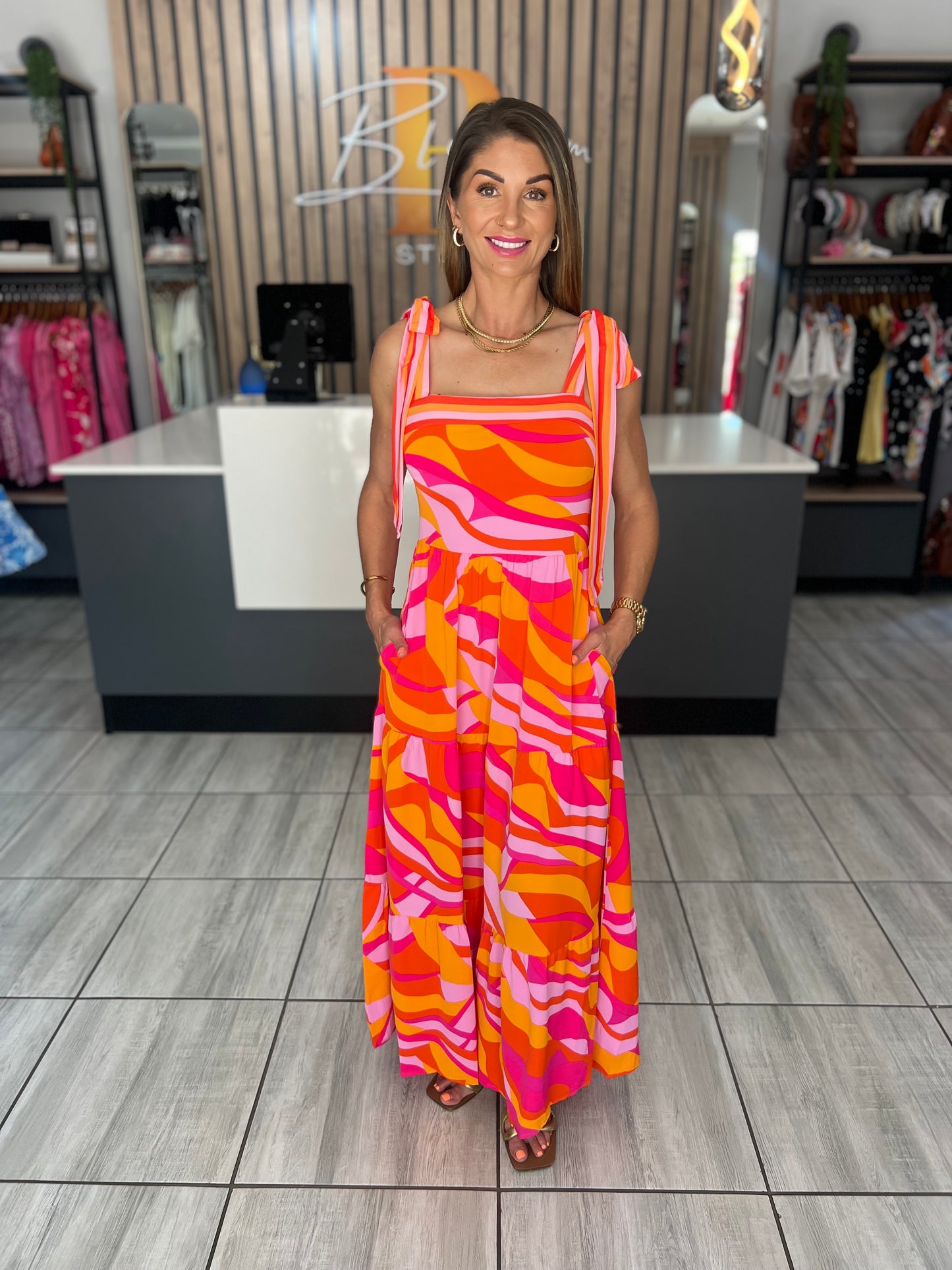 Giselle High Waist Maxi Dress