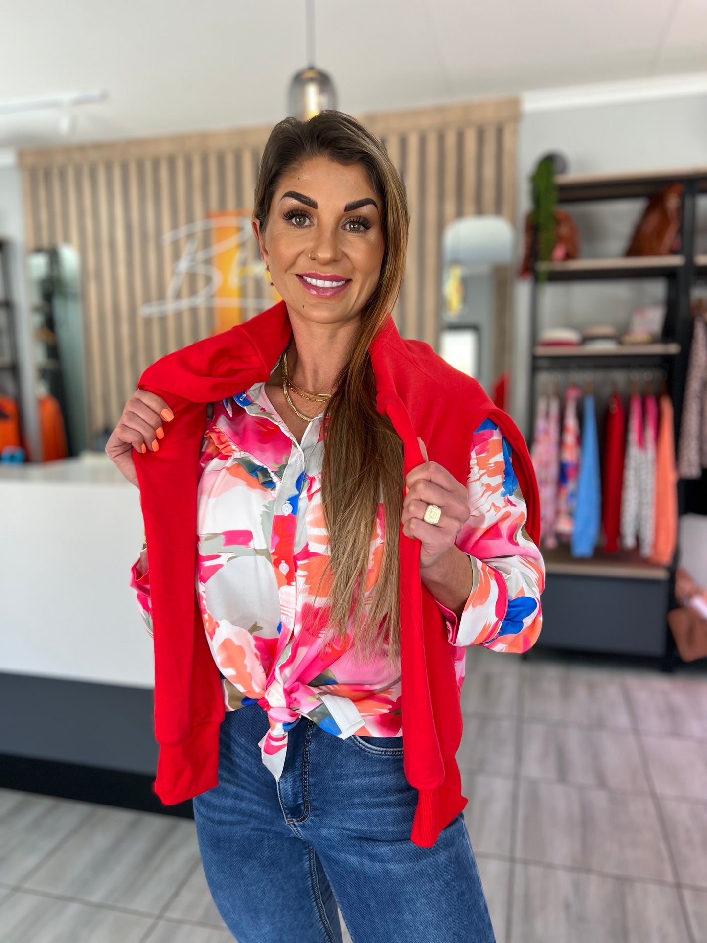 Phoenix Button Tab Sweatshirt