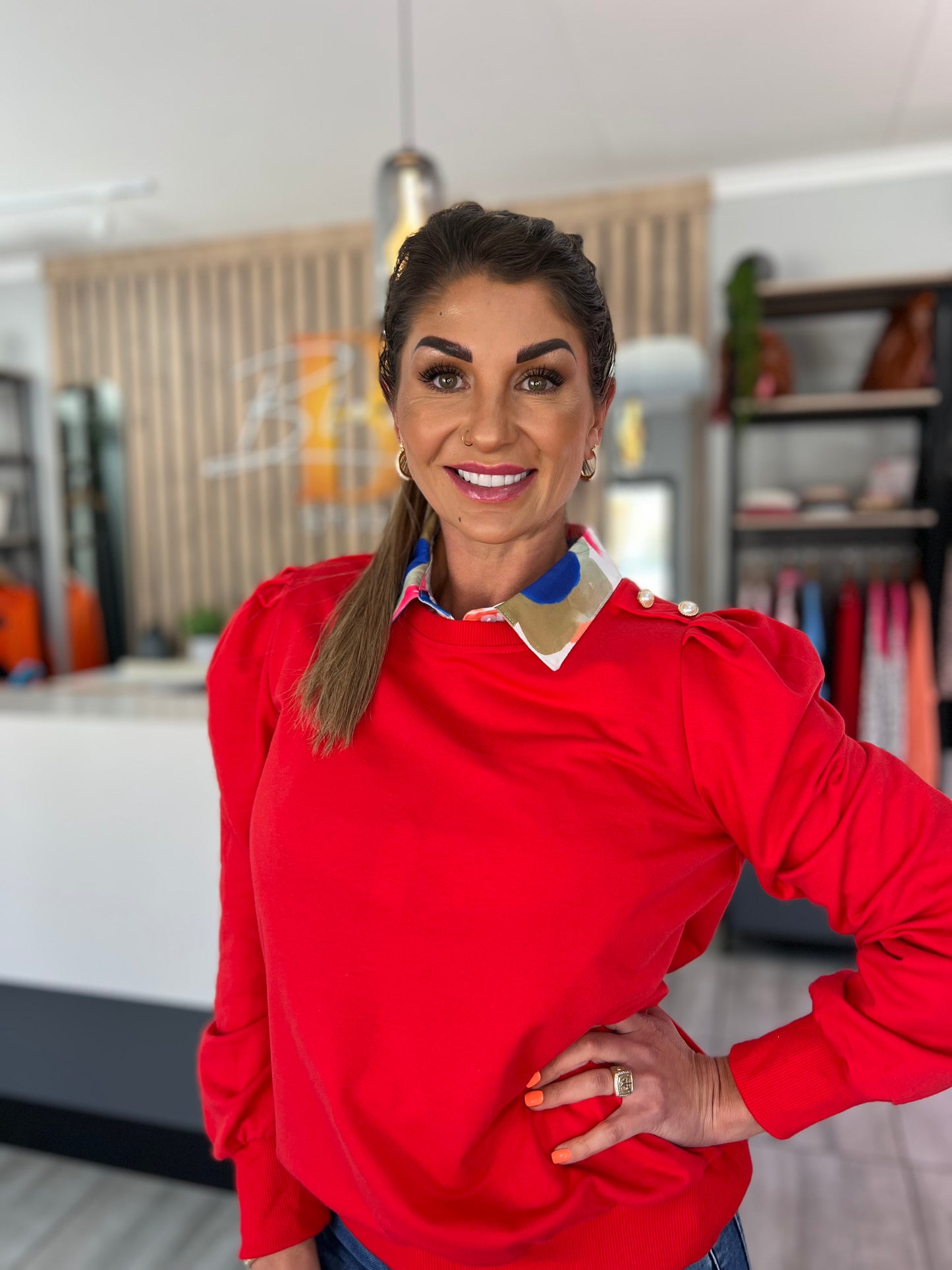 Phoenix Button Tab Sweatshirt