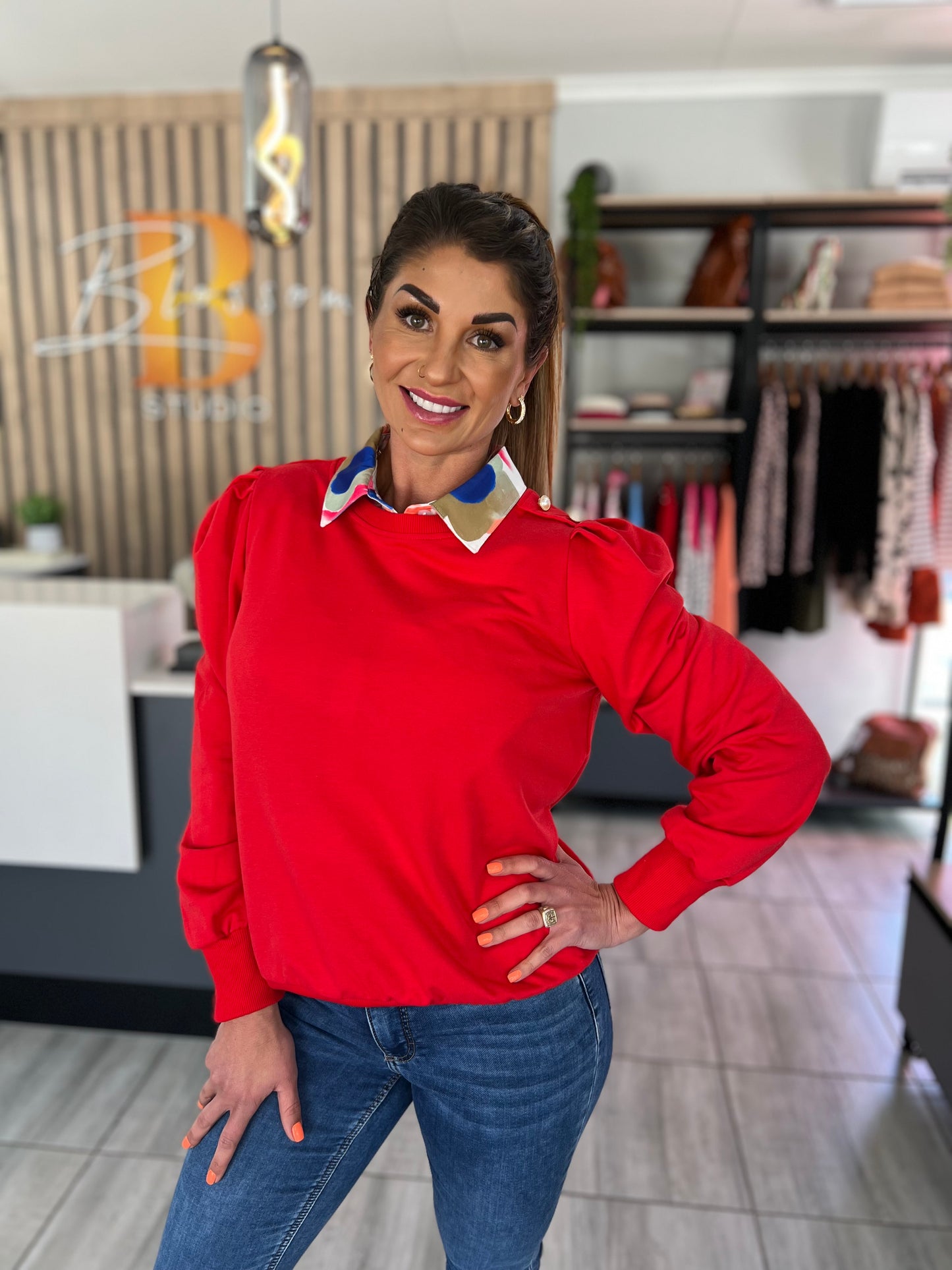 Phoenix Button Tab Sweatshirt