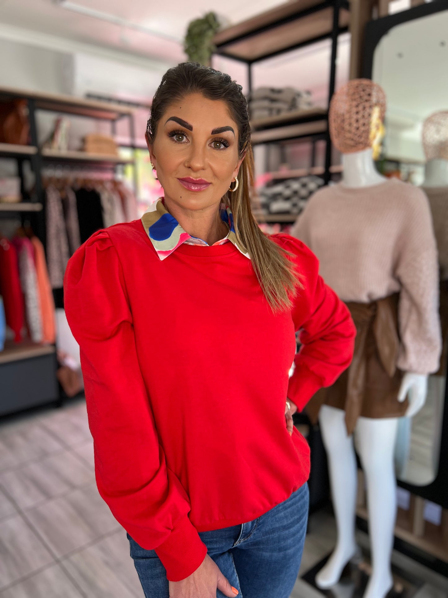 Phoenix Button Tab Sweatshirt