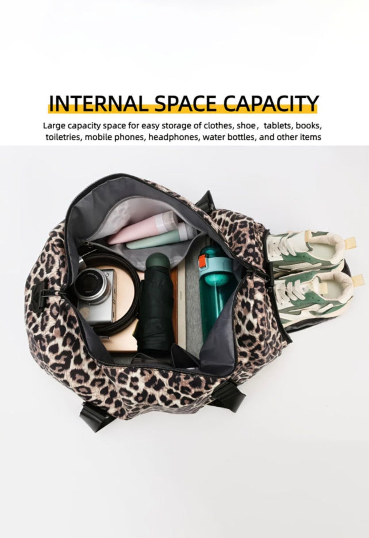 The Wild Escape Leopard Travel Duffel Bag