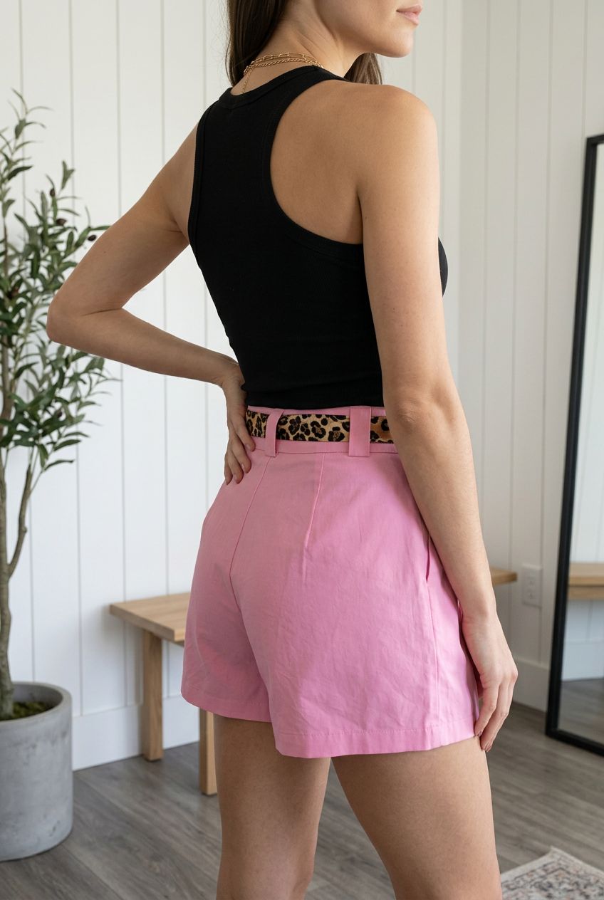 Pink Paradise Wide Leg Pink Shorts