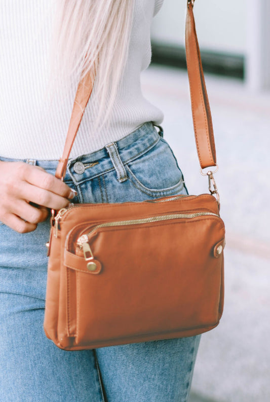 Tanned Shoulder Handbag